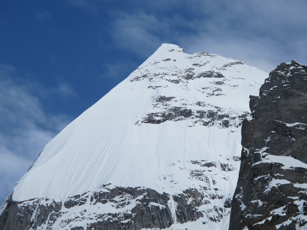 The upper face of the North West Face of Laila Peak courtesy of Luca Pandolfi